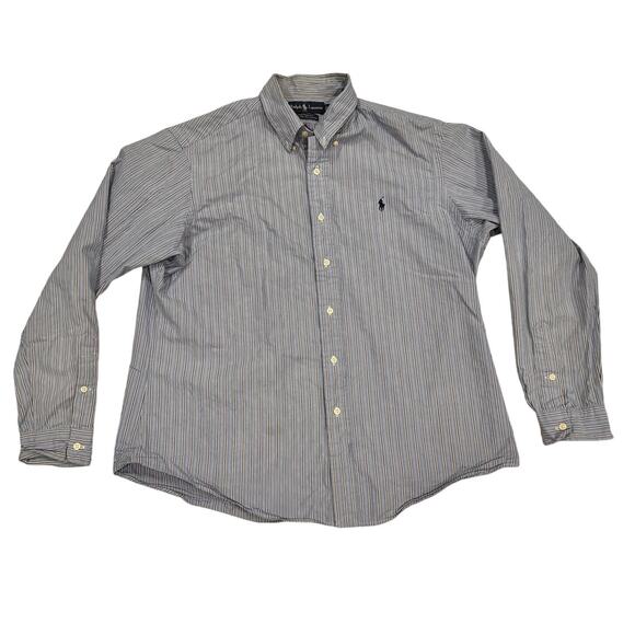 Polo by Ralph Lauren Other - Polo Ralph Lauren Custom Fit Striped Button Down Shirt XL 2-Ply Cotton